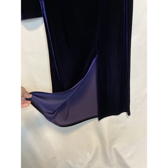 Kathie Lee Collection Skirt M And Top L Royal Blue Purple Velvet Vintage - Picture 7 of 10